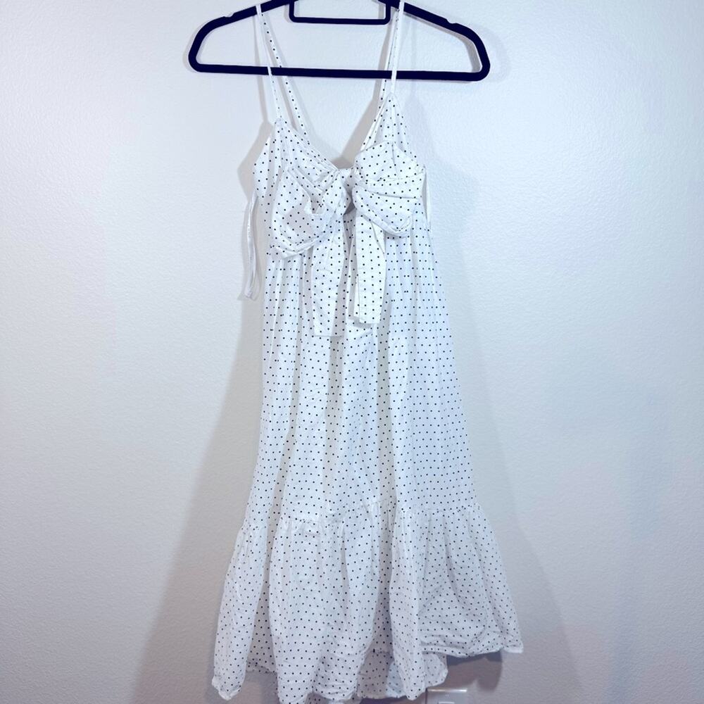 Black Halo White Polka Dot High-Low Sundress - Picture 2 of 5
